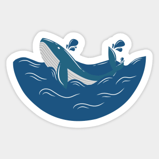 Sharks appear in the sea! Sticker